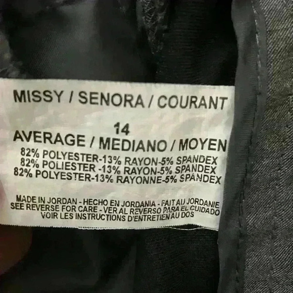 Gloria Vanderbilt Women’s Gray Dress Pants Size 14 - Picture 9 of 10